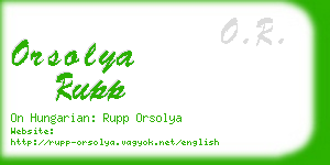 orsolya rupp business card